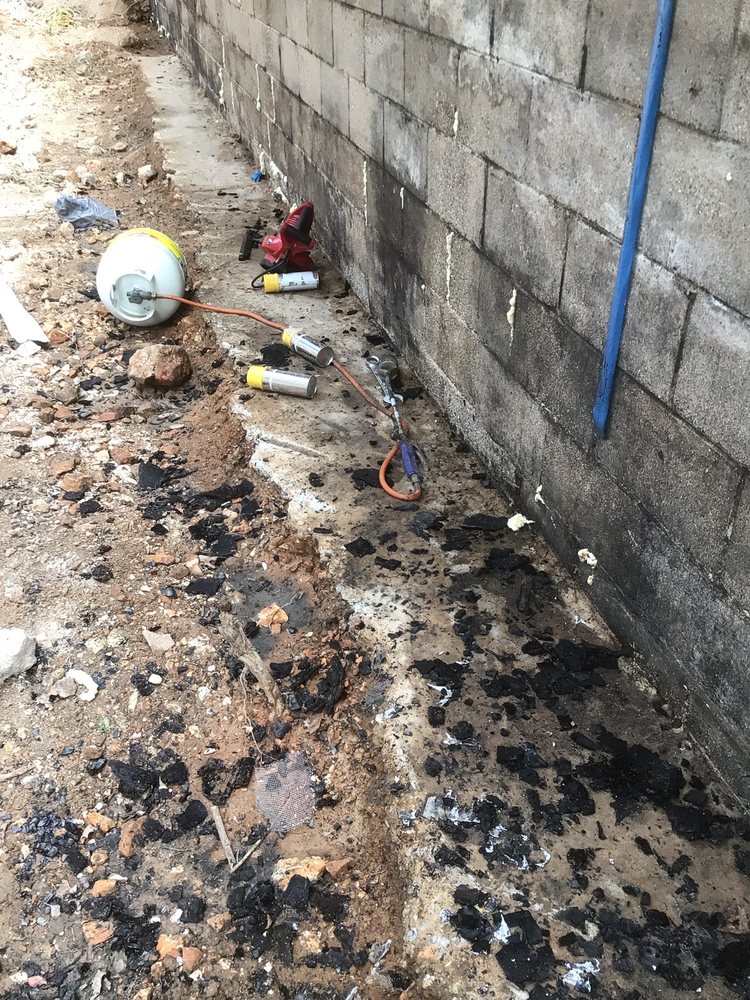 Concrete foundation pour on residential job site